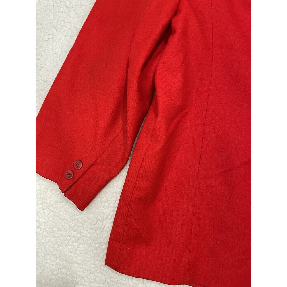 Vintage Pendleton Womens Plus 22W 100% Virgin Wool Coat Blazer Red Academia USA - Picture 13 of 16